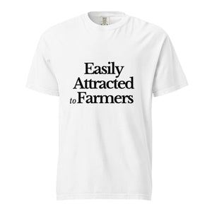 The Tractor Mugs Store White / S Easily Attracted to Farmers | Unisex Premium T-Shirt Quality Farmers Merch