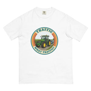 The Tractor Mugs Store White / S John Deere 7810 TRAFFIC WHAT TRAFFIC? Retro | Unisex Premium T-shirt Quality Farmers Merch