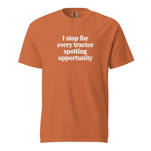 The Tractor Mugs Store Yam / S I Stop for Every Tractor Spotting Opportunity | Unisex Premium T-shirt Quality Farmers Merch