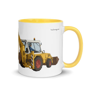 The Tractor Mugs Store Yellow / 11 oz JCB 3D Working | Mug with Colour Inside Quality Farmers Merch