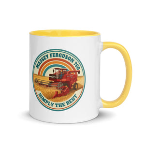 The Tractor Mugs Store Yellow Massey Ferguson 760 Massey Ferguson 760 SIMPLY THE BEST | Mug with Colour Inside Quality Farmers Merch