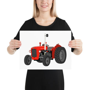 The Tractors Mugs Store 12″×16″ Massey Ferguson 35X Poster Quality Farmers Merch