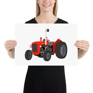 The Tractors Mugs Store 12″×18″ Massey Ferguson 35X Poster Quality Farmers Merch