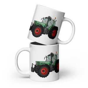 The Tractors Mugs Store 20 oz Fendt Favorit 515 White glossy mug Quality Farmers Merch