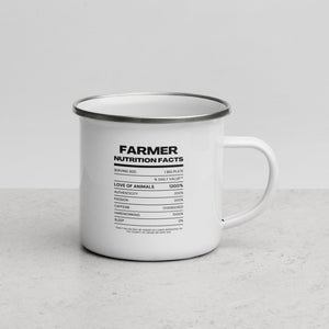 The Tractors Mugs Store Farmers Nutriton Enamel Mug Quality Farmers Merch