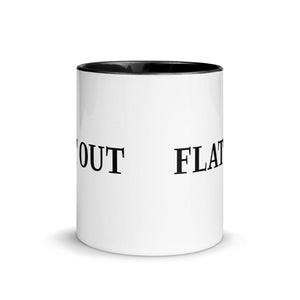 The Tractors Mugs Store Flat Out Mug with Color Inside Quality Farmers Merch