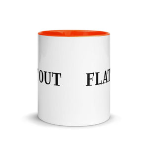 The Tractors Mugs Store Flat Out Mug with Color Inside Quality Farmers Merch