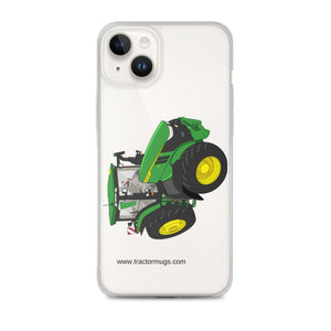 The Tractors Mugs Store iPhone 14 Plus John Deere 7R 350 auto powr Clear Case for iPhone® Quality Farmers Merch