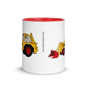 The Tractors Mugs Store JCB 3 Backhoe Mug with Color Inside Quality Farmers Merch