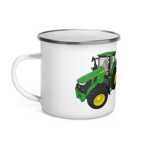The Tractors Mugs Store John Deere 7R 350 auto powr Enamel Mug Quality Farmers Merch