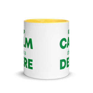 The Tractors Mugs Store KEEP CALM drive a DEERE Mug with Color Inside Quality Farmers Merch