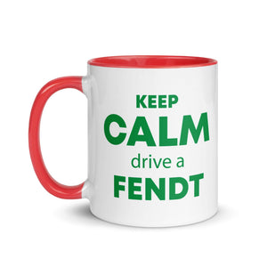 The Tractors Mugs Store KEEP CALM drive a FENDT Mug with Color Inside Quality Farmers Merch