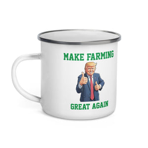 The Tractors Mugs Store Make Farming Great Again Enamel Mug Quality Farmers Merch