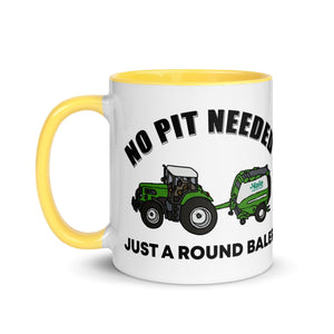 The Tractors Mugs Store No Pit Needed Mug with Color Inside Quality Farmers Merch